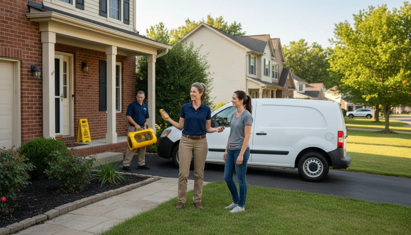 Residential water damage restoration in Leedey, OK